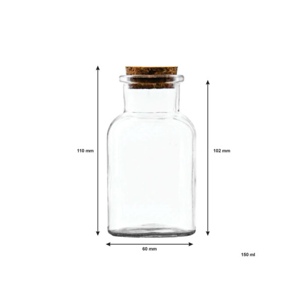 HCS BOTTLE WITH CORK LID 500ml