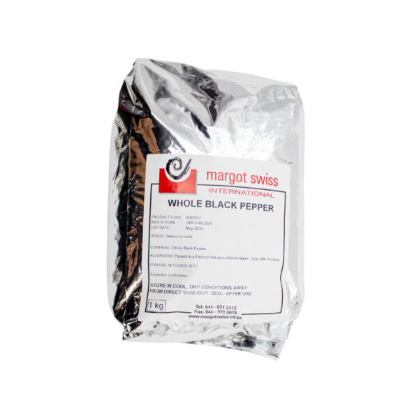 SPICES PEPPER BLACK WHOLE 1KG