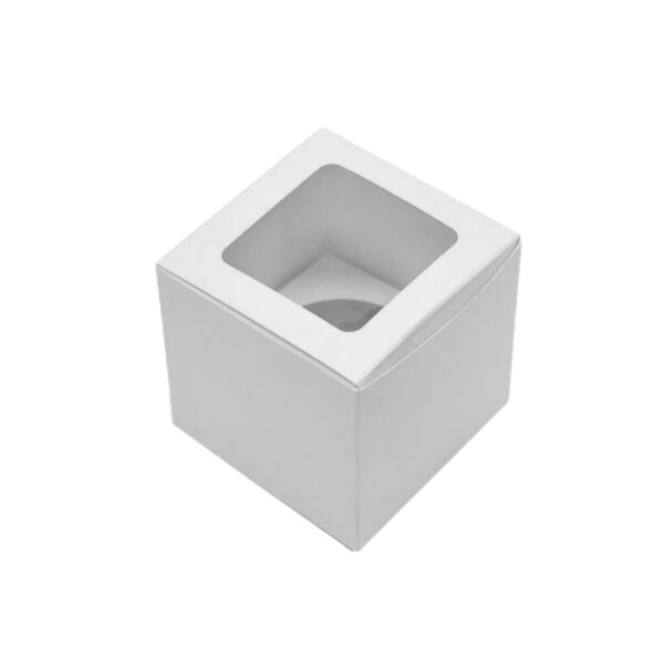 BOX CUP CAKE WHITE 1 CUP (1521) WINDOW 100