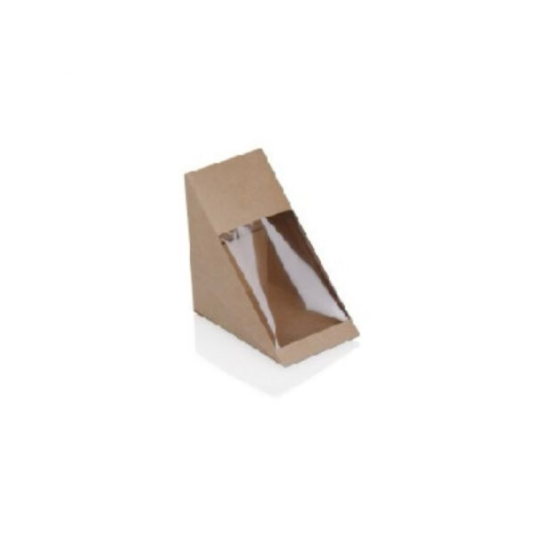 SANDWICH BOX KRAFT PAPER WINDOW 50