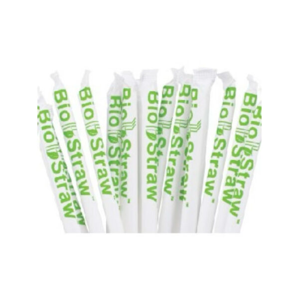 STRAWS BIO WRAPPED STRAIGHT NATURAL 8mm  100