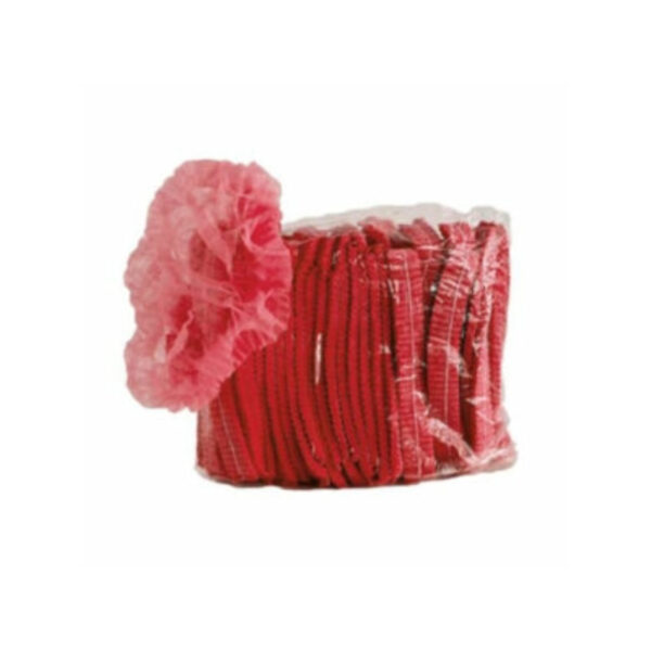 DISPOSABLE MOP CAPS RED 100