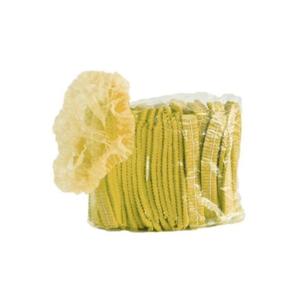 DISPOSABLE MOP CAPS YELLOW 100
