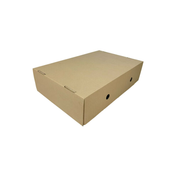 BOX MEAT CORRU LID BROWN 25KG 405x600x150 1