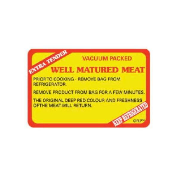 LABEL PLP WELL MATURED MEAT 1000