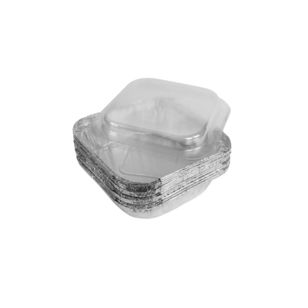 TRAYS FOIL TAKE AWAY & CLR LID MEDIUM 10