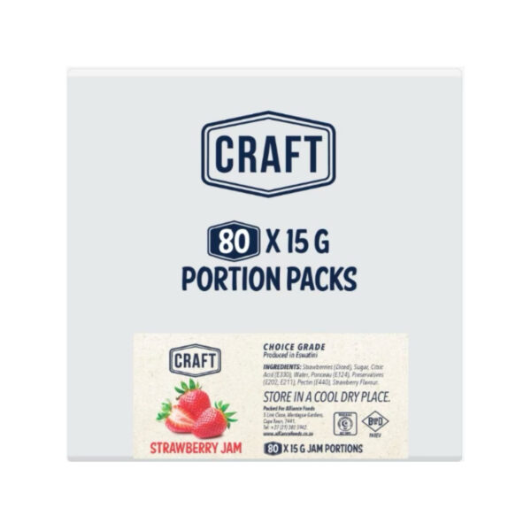 JAM PORTION STRAWBERRY 80x15gr CRAFT