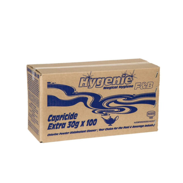 BLEACH SACHETS CAPRICIDE 100X30gr HYGENIE