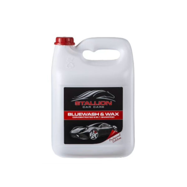 WASH & WAX BLUE 5LT STALLION