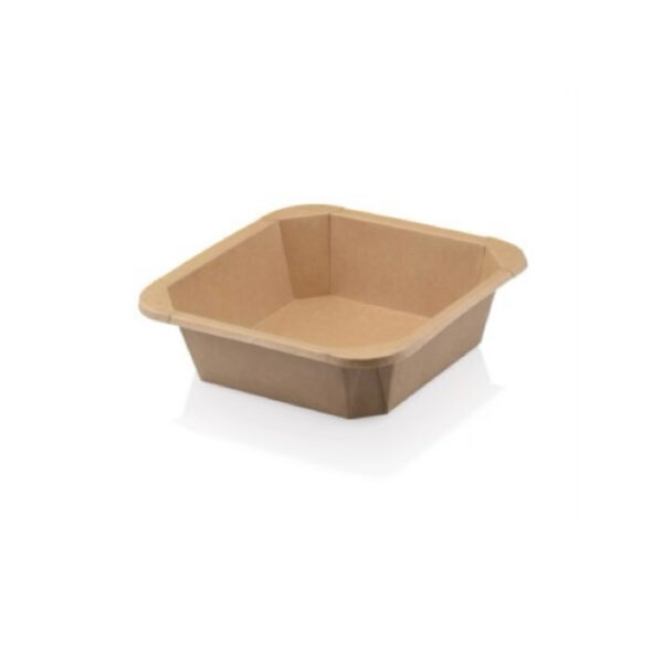 FOOD BOX SQUARE PAPER KRAFT 1000ml (1PE) 50