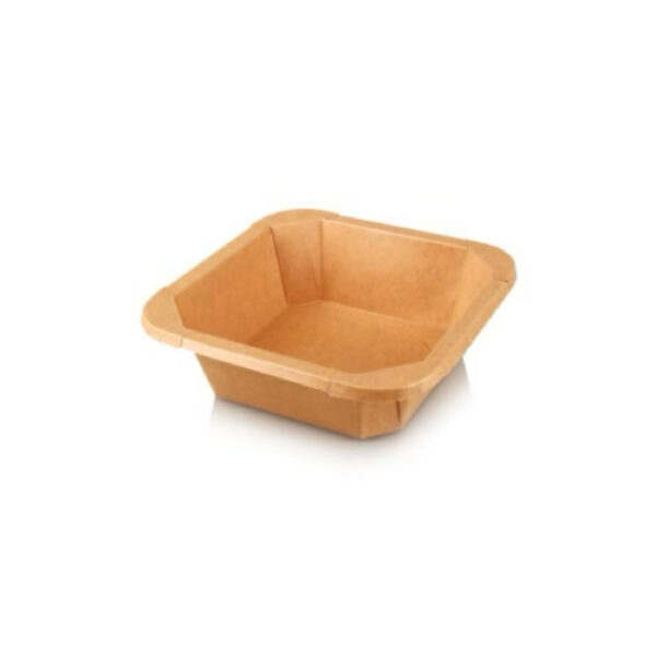 FOOD BOX SQUARE PAPER KRAFT 500ml (1PE) 50