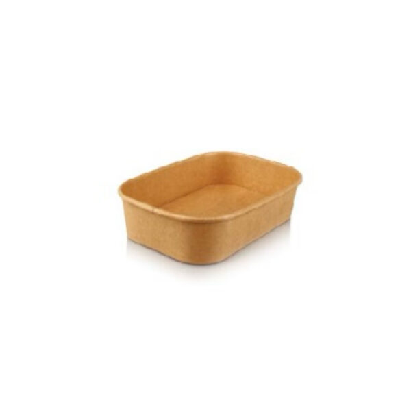 SALAD BOWL KRAFT RECTANGULAR 500ml PAPER (1PE) 50
