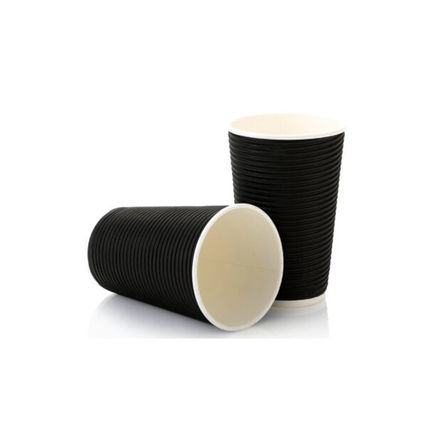 CUPS C T G RIPPLE BLACK 500ml MUL 25