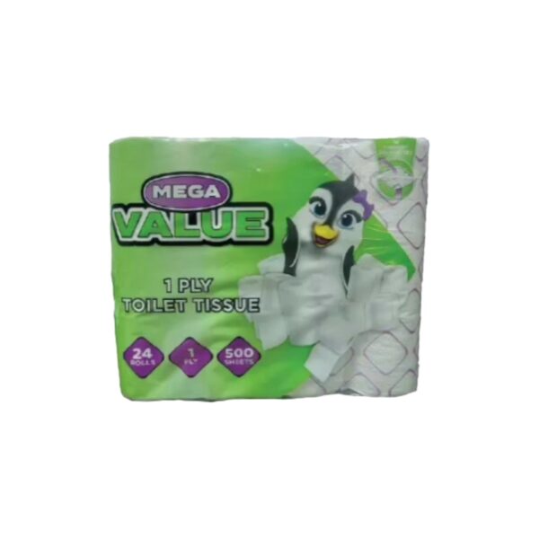 TOILETPAPER 48'S U/WRAP MEGA VALUE 1PLY (2X24's) 1