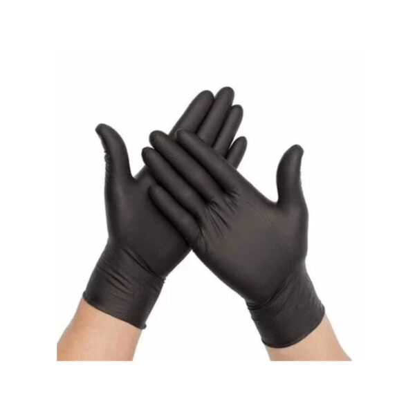 GLOVES NITRILE BLACK (100) M